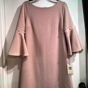 Ivanka Trump blush pink w/ pearls cocktail dress sz 8 NWT